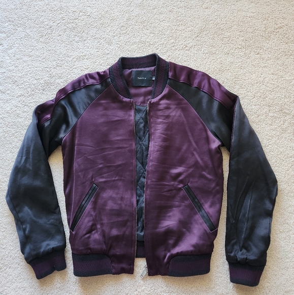 Talula Jackets & Blazers - Talula Aritzia violet and black bomber jacket size XXS